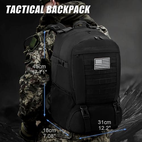 Jueachy Military Tactical Backpack 30L Water Resistant Rucksack for Men — view 2