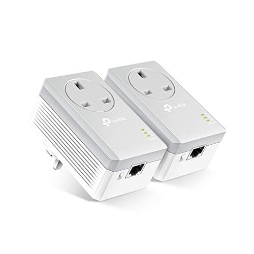 TP-Link TL-PA4010PKIT AV600 Passthrough Powerline Adapter, 100Mbps Powerline Network Adapters with Ethernet Ports, Integrated Power Socket, Power-Saving Mode, Pair Button, Plug and Play, UK Plug — view 2