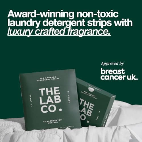 The Lab Co. Laundry Detergent Strips Washing Sheets | Travel Pack | Eco Ultra-Concentrated | Non-Bio | Sensitive Skin | Non-Toxic Fragrance | EDC-Free | Refreshing Lime Eucalyptus Cucumber | 3 Loads — view 2