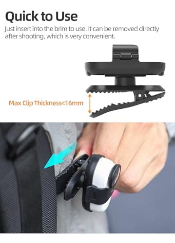 CERFFOOL 360° Rotation Backpack Holder for Insta360 GO 3S GO 3 Shoulder Strap Holder Spring Clip Anti-Shake Anti-Fall Action Camera Accessories — view 6