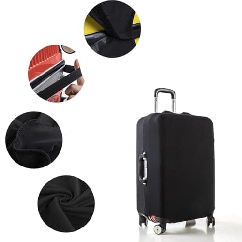 Suitcase Cover Luggage,26-28 Inch Black Elastic Suitcase Covers Protectors — view 3