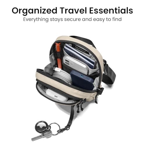 tomtoc Travel Crossbody Bag RFID Blocking – Anti-Theft Lockable Sling Bag — view 4