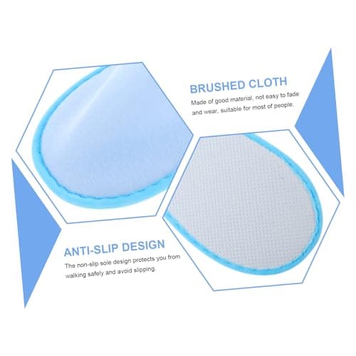 TOPPERFUN Disposable Guest Slippers 10 Pairs Light Blue Brushed Hotel Set — view 6