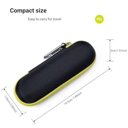 Travel Case for Philips OneBlade 360/Pro/Intimate Series - Hard EVA Storage Case for Electric Shaver, Beard Trimmer & Body Groomer with Accessories Organizer, Black&Green — view 2