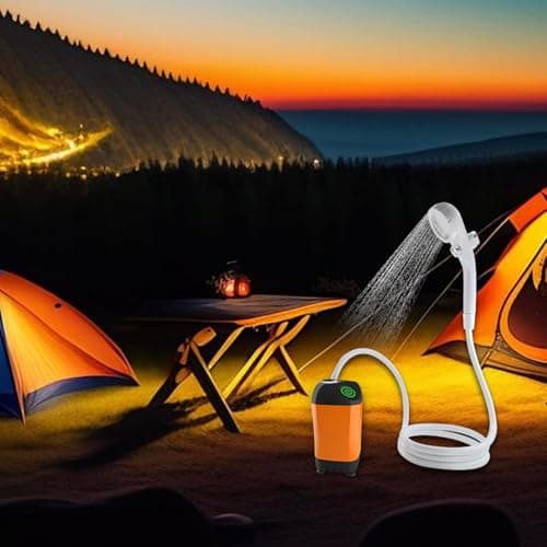 Rurunklee Portable Shower for Camping Camp Shower Pump Bag with Head — view 3