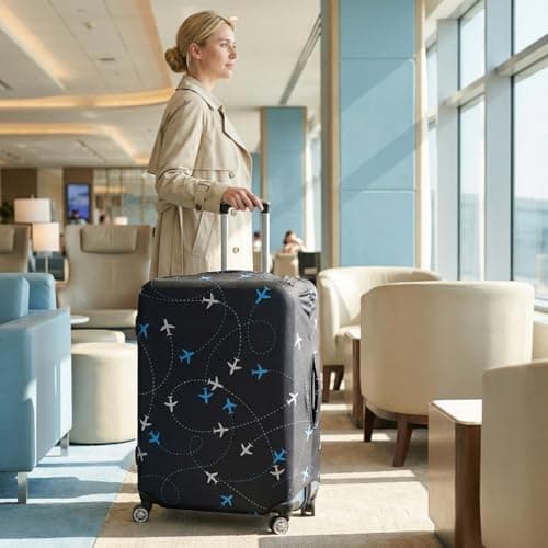 Solvio Suitcase Cover Luggage Protector, Elastic Washable Luggage Covers for Suitcases, Anti-Scratch Dustproof Trolley Case Protector Fits 18-21 Inch Luggage — view 3