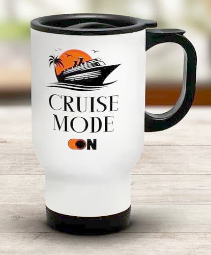 Shopagift Cruise Mode Travel Mug Ship Funny Trip Stainless Steel 14oz Cup — view 2