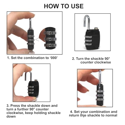 Travel Padlocks with Combination Locks for Luggage and suitcases — view 6