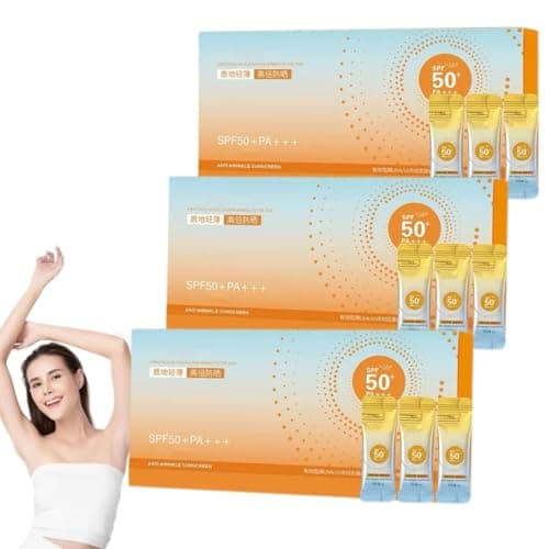 Mini Sunscreen Travel Size Anti-Age Spray With SPF 50+,SPF 50+ Sunscreen for Body & Face,Lightweight & Non-Greasy,Waterproof & Long Lasting Sun Cream (3 box)