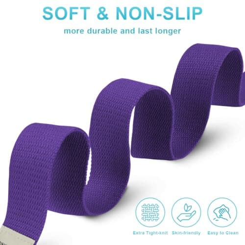 Flintronic Yoga Strap, Yoga Strap, 1 x 1.85 m Yoga Strap, Stretching Yoga Band with D-Ring, 100% Cotton, Yoga Accessories, Fitness Stretch Strap for Beginners and Advanced Users for Yoga, Pilates — view 3