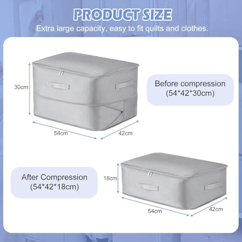 Gemsaya 2 Pack Self Compression Storage Bags, Foldable Duvet Organisers — view 4