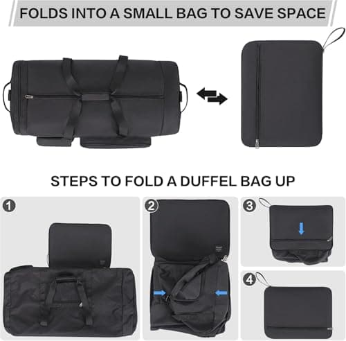 YOUNGOA 120L Foldable Travel Duffle Bag, Large Holdall Duffel Bag — view 5