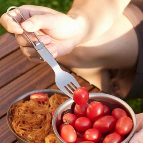 Titanium Folding Cutlery Set Knife Fork Spoon Chopsticks with Travel Case — view 6
