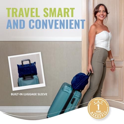 BOACAY Packable Travel Blanket for Aeroplane, Car - Compact Office Blanket - Portable Pillow for Adults, Children with Case, Luggage Sleeve, Backpack Clip — view 4