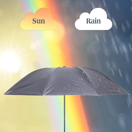 Hillban Set of 12 Windproof Travel Umbrella Folding Umbrella Bulk Rain Umbrellas Portable Travel Umbrellas Strong Compact Umbrella for Wind Rain Sun Car Backpack Men Women(Red, Black, Grey) — view 6