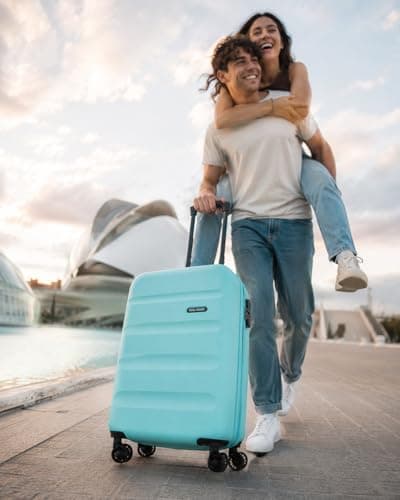 Roll Road Flex Cabin Suitcase Blue 35x55x20 cms Hard Shell ABS Side Combination Lock 33L 2,78 kgs 4 Double Wheels carry-on luggage — view 2