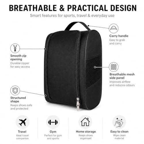 Qabonl Golf Shoe Bag, Waterproof Football Boot Bag for Golf & Rugby — view 6