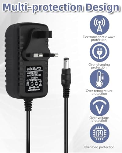 12V 1A Power Supply Adapter UK AC/DC Adapter 100-240V 50/60Hz to DC 12W — view 4
