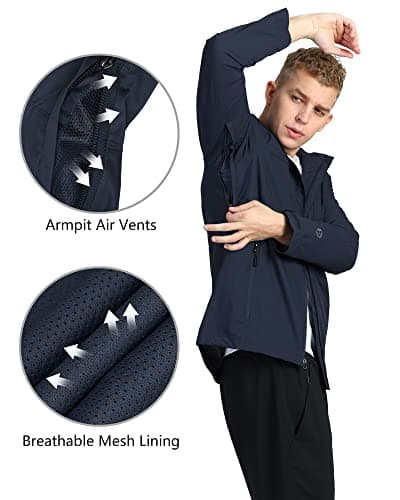 Outdoor Ventures Men's Waterproof Jacket Lightweight Windproof Rain Coats — view 5