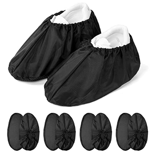 flintronic 4 Pairs Reusable Overshoes, Waterproof Non-Slip ShoeCovers, Shoe Covers Suitable for Keeping Floor/Carpet Clean and Tidy, Thickened Dustproof Overshoes