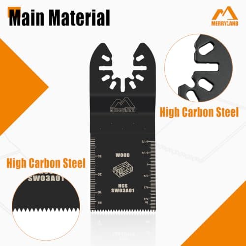 Merryland 33 Pack Oscillating Saw Blades Universal Multitool Blade Wood — view 3