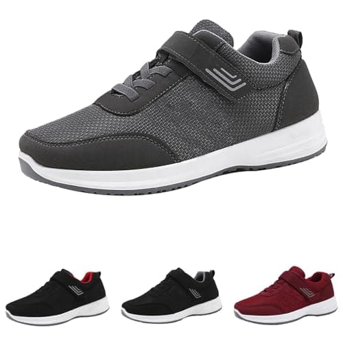 Womens Waterproof Trainers Hiking Trainers Walking Shoes Fall 2024 New Running Shoes Travel Soft Bottom Men Women with The Same Sports Orthopedic Tennis Non Wide fit Trainer Grey 5.5 — view 3