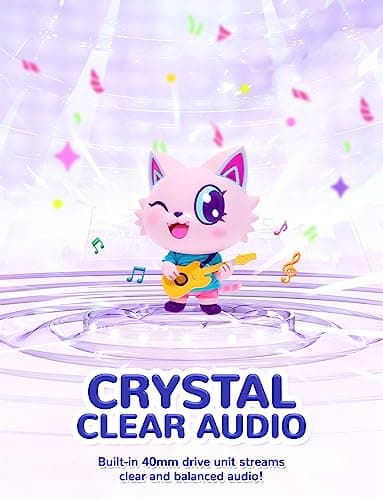 iClever HS25 Kids Headphones Toddler Girls LED Cat Ear Travel Gift — view 5