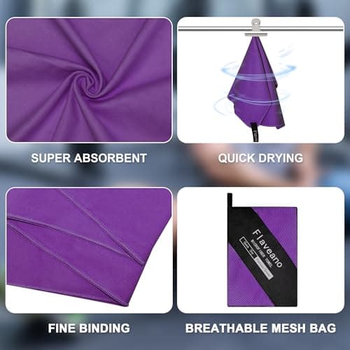 Flaveano Microfibre Towel, Travel Towel Set of 3 Quick Drying — view 4