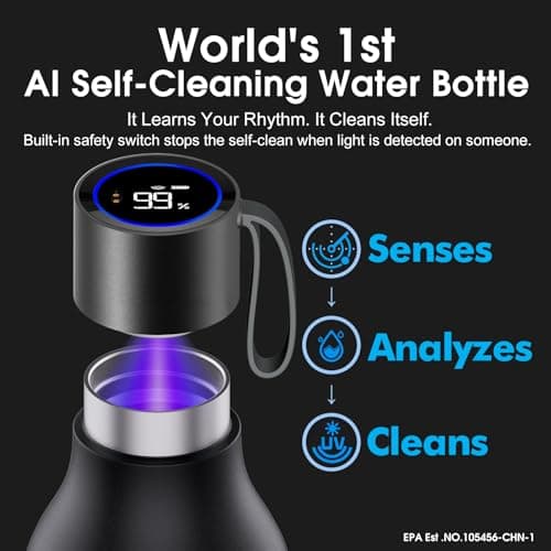 VSITOO S1 Max 33oz Insulated Stainless Steel Self-Cleaning Water Bottle — view 2