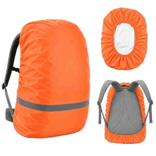 RubyTint Orange XS 8-17 L Waterproof Rucksack Rain Cover, Reflective Strip