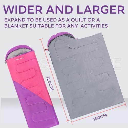Clostnature Lightweight Camping Sleeping Bag for Adults and Kids, 3 Season — view 5