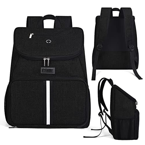 BAGLHER丨Dog Travel Bag, Airline Approved Pet Supplies Backpack, Dog Travel Backpack Accessories Set with 2 Silicone Collapsible Bowls and 2 Food Baskets. Black — view 2
