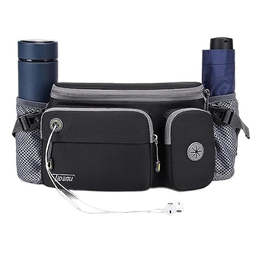 TUDEQU Large Hiking Waist Pack | Dog Walking Fanny Pack | Bum Bag for Men