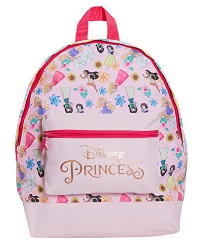 Disney Princess Backpack For Girls School Bag Large Premium Pink Rose Gold Travel Lunch Rucksack