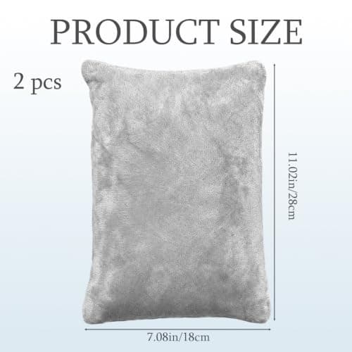 QhgPnt 2 Pcs Small Pillows, Mini Pillow for Travel and Office Support, Travel Pillow for Car Seat and Joint Comfort, Small Cushions for Camping and Daily Commuting(Grey) — view 2