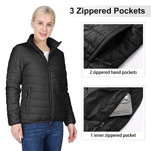 Outdoor Ventures Women's Packable Puffer Jacket Lightweight Quilted Jacket — view 5
