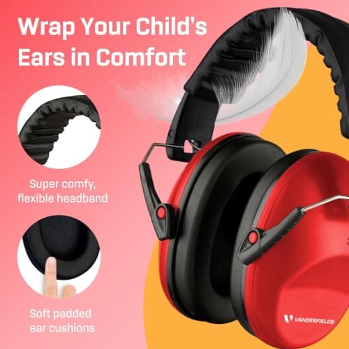 Vanderfields Kids Ear Defenders - 31 dB (2K Hz), Red Nomad — view 4