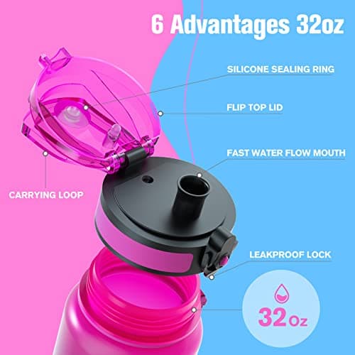 Sahara Sailor Water Bottle 1L, Leakproof Tritan Bottle with Time Marker — view 4