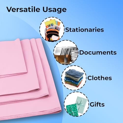 Double Dragon 60 Mixed Self-Seal Pink Mailer Bags | Tamper-Proof & Durable | Polythene Plastic Packaging Envelops for Mailing, Postage, Parcel Shipping & Delivery |4 Sizes (15 Each)| Small to Large — view 6