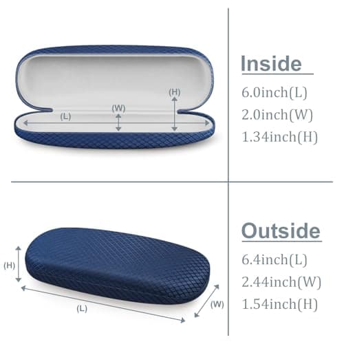 FINTIE Hard Shell Glasses Case for Women Men — view 2