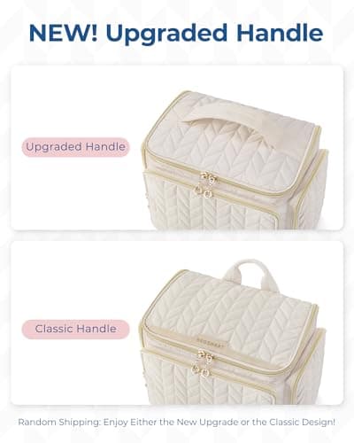 BAGSMART Large Toiletry Makeup Bag, Vanity Case, Wide Opening, Wet Pocket — view 6