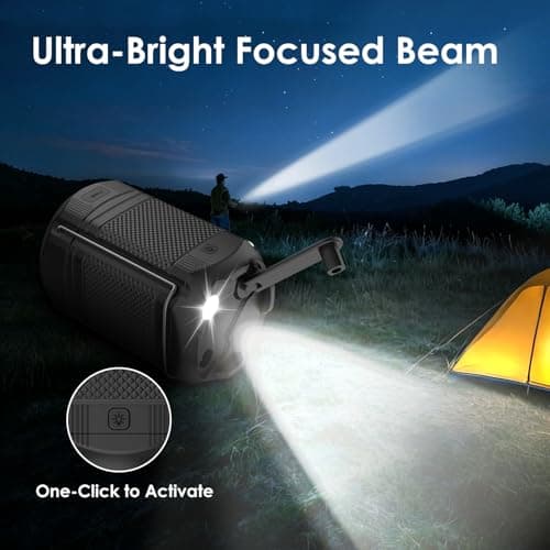 IMIGY Solar Rechargeable Camping Lantern, Foldable with Hand Crank & LED Flashlight, 3000mAh Power Bank, Type-C Charging, Portable for Camping, Hiking, Tent & Emergency — view 4