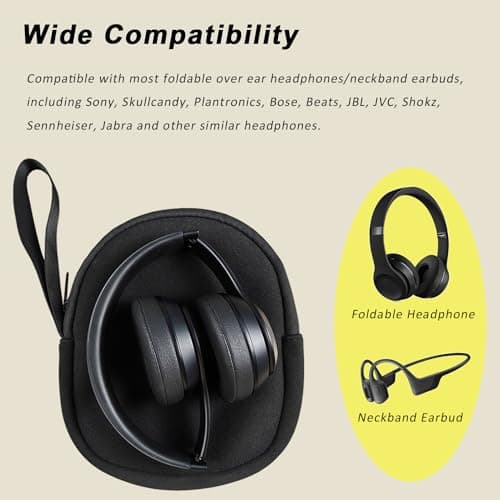 Headphone Bag for Travel Carrying, Lightweight Headset Storage Case — view 2