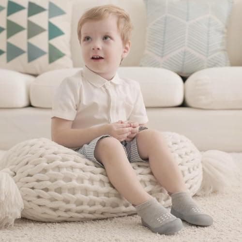 Bearbay Baby Walking Sock Shoes Infant Non-Slip Breathable Slippers with Soft Rubber Sole Baby Boys Girls Sneakers,22/23 — view 3