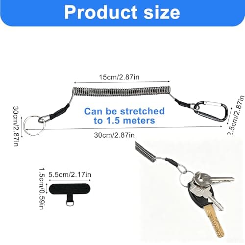 KUAJTUN Anti-Theft Retractable Phone Lanyard, Practical Everyday Design — view 4