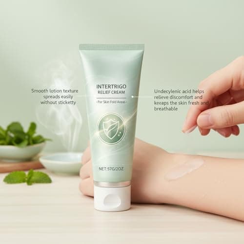 Intertrigo Cream & Chafing Cream, Gentle Moisturizing Body Lotion with Arginine & Zinc Oxide, 57g Travel-Size for Dry Skin, Boxed undercare Relief Chafing — view 5