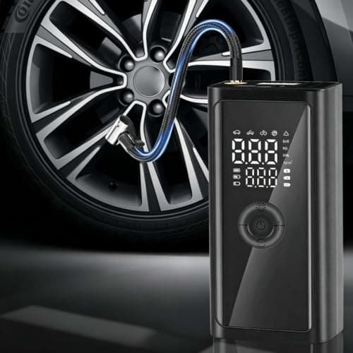 Car Air Pump for Tires Auto Shut Off Inflation Tool with SOS Light — view 2