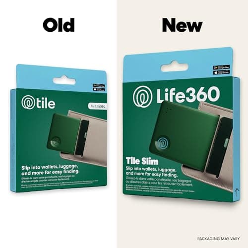 Life360 Tile Slim - Wallet Finder, Bluetooth Tracker and Item Locator for Luggage Tags, Passports and More. Both iOS and Android Compatible. Phone Finder. 1-Pack (Green Surf) — view 2