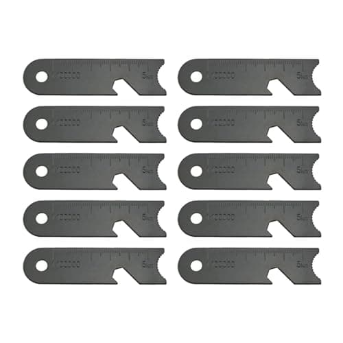 10PCS Survival Flint Scrapers Multi Tool with Bottle Opener Fire Starter Ruler Map Scale Emergency for Camping Hiking Outdoor Adventures