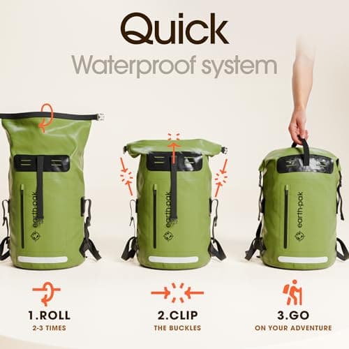 Waterproof Dry Bag 55L - Roll Top Sack for Kayaking Sailing Boating — view 6